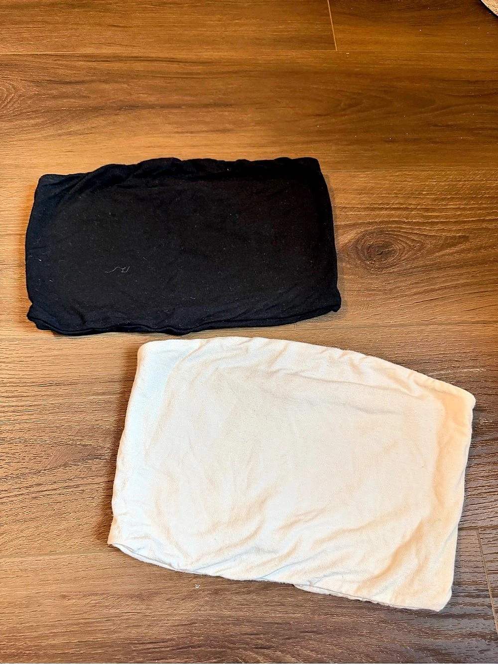 Free People Two-Piece Tube Tops in Black & Cream